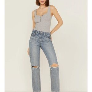 Unpublished Willa Vintage Mom Fit Jean Womens 28 Blue Straight Leg Urban Rogue